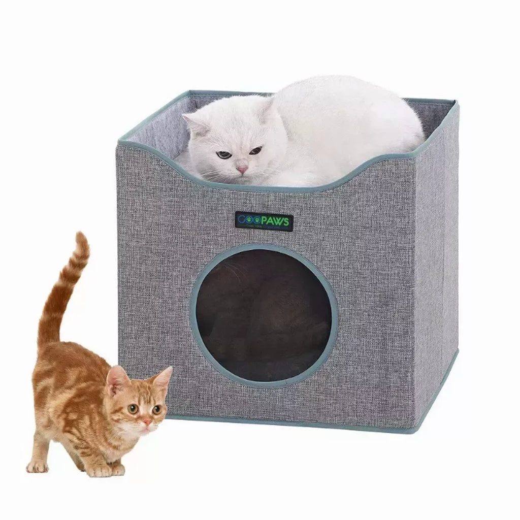 JESPET Foldable Cat Cube House & Bed