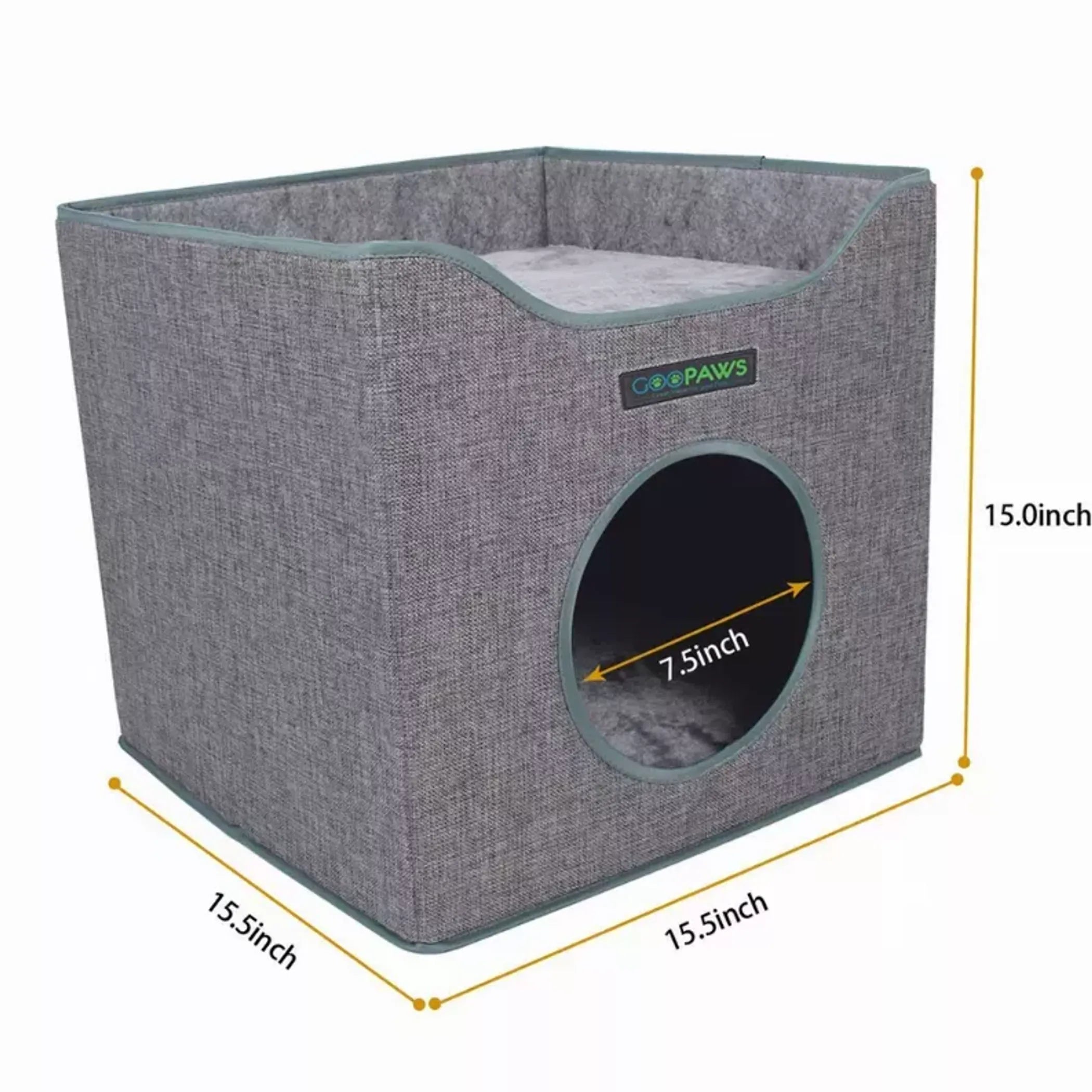 JESPET Foldable Cat Cube House & Bed
