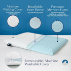 Ultra Slim Gel Memory Foam Pillow (2.75")