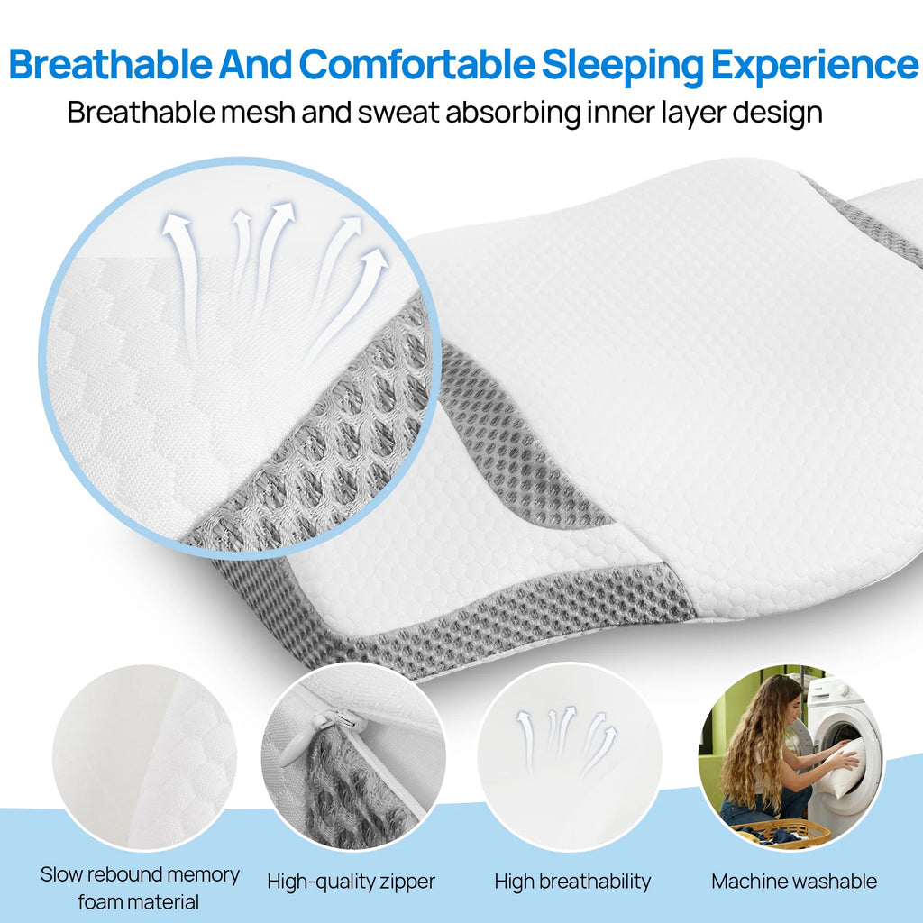JHK Queen Cervical Contour Pillow