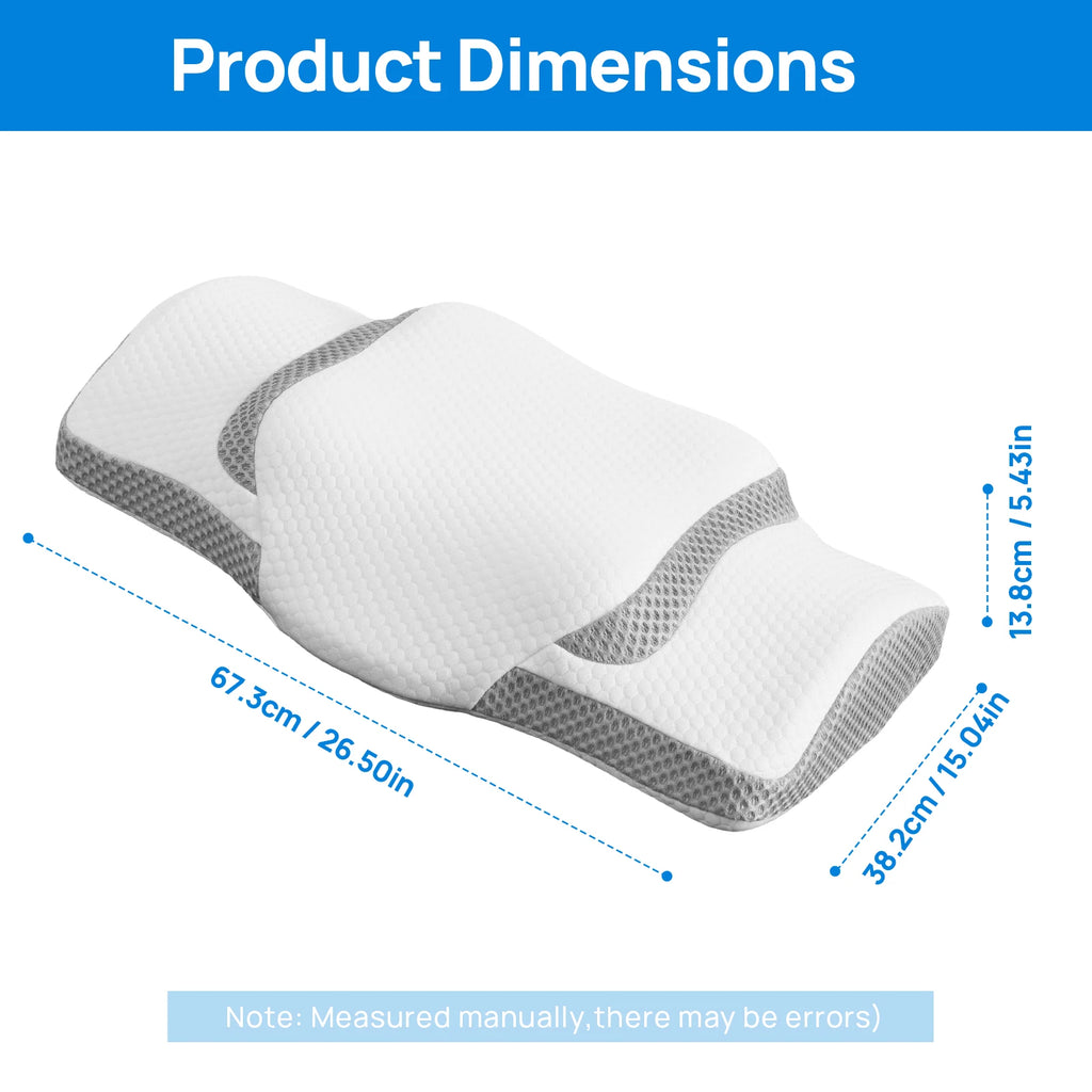 JHK Queen Cervical Contour Pillow