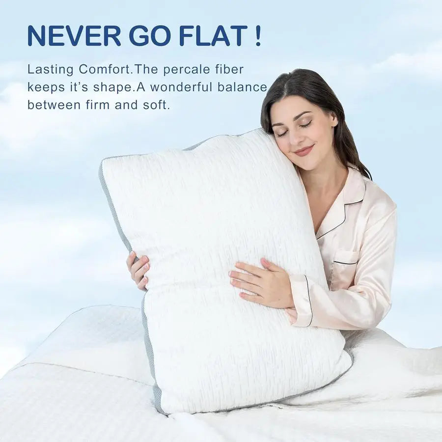 Queen Bamboo Memory Foam Pillow Set (2)