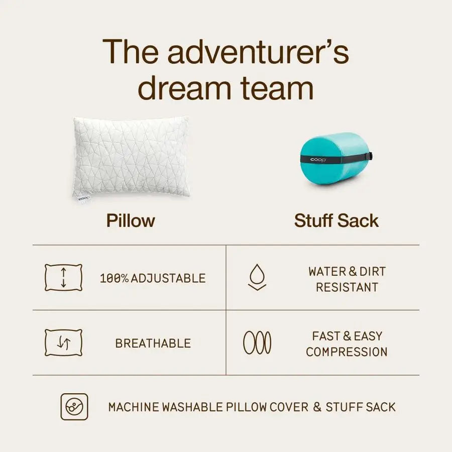 Adjustable Travel Memory Foam Camping Pillow