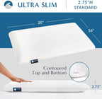 Ultra Slim Gel Memory Foam Pillow (2.75")