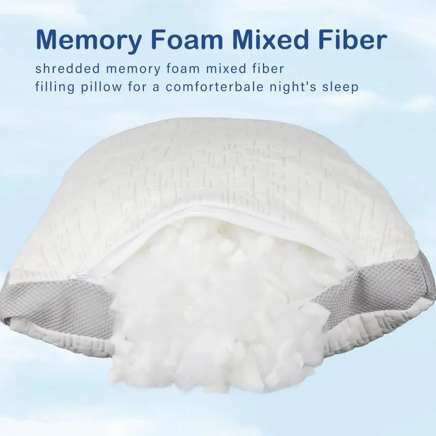 Queen Bamboo Memory Foam Pillow Set (2)