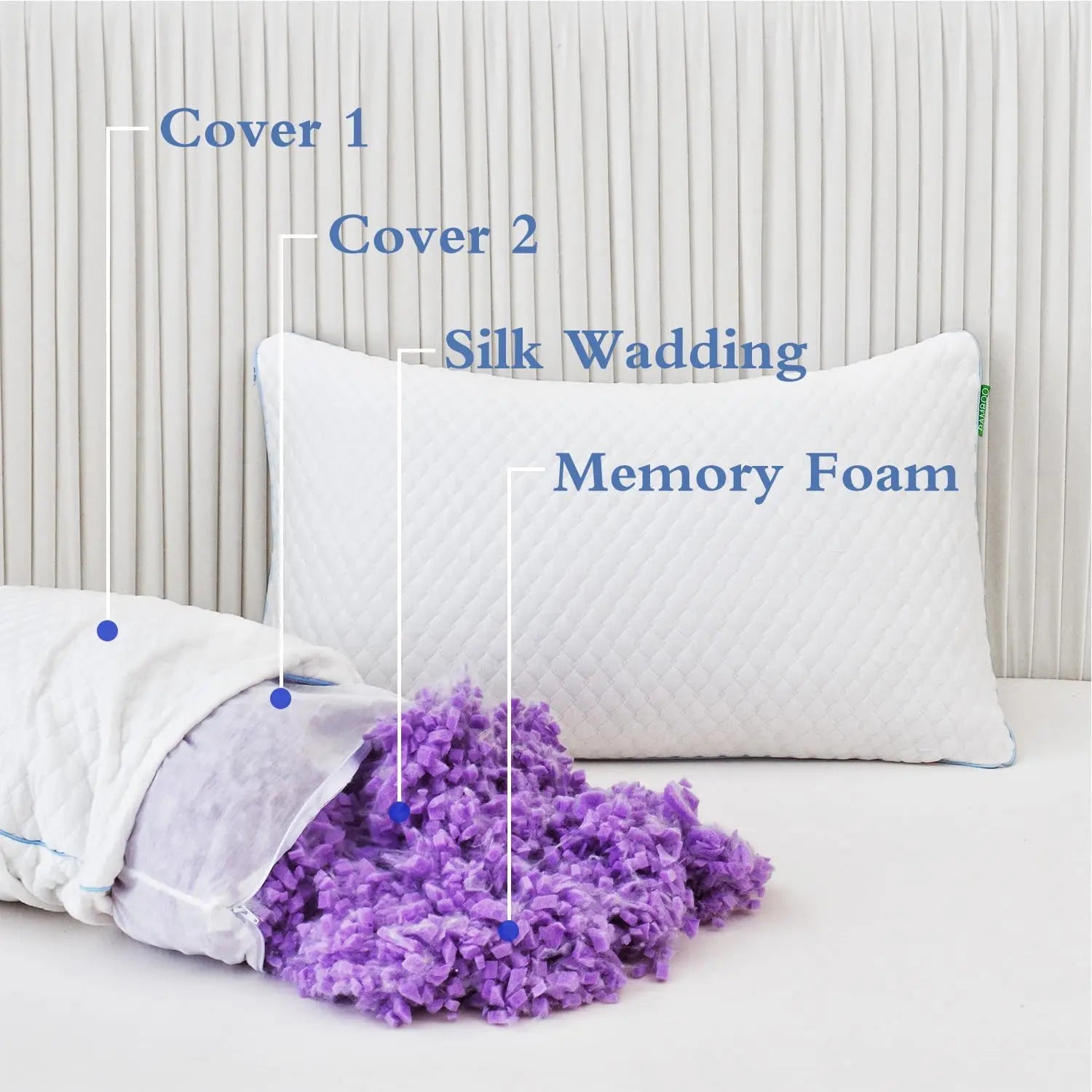 Cooling Shredded Memory Foam Pillows (2-Pack)