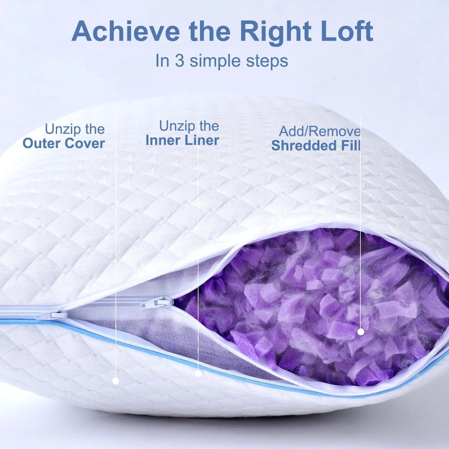 Cooling Shredded Memory Foam Pillows (2-Pack)