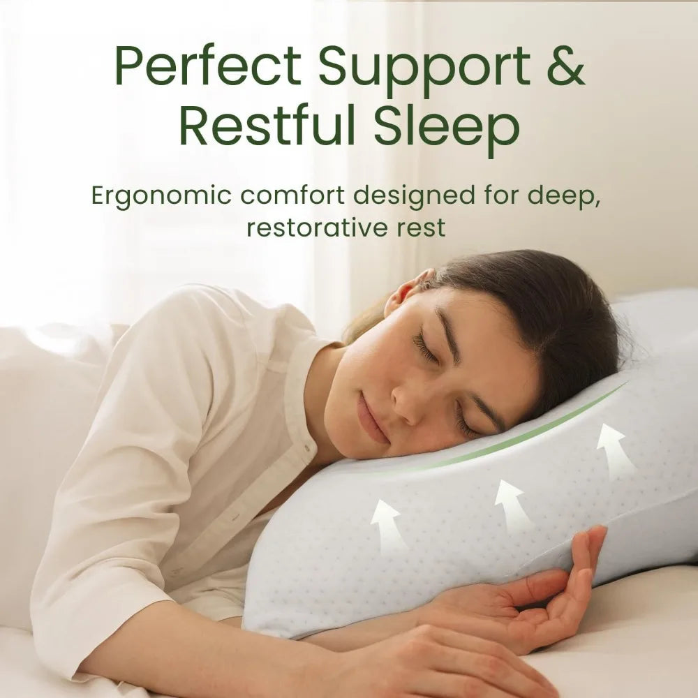Queen Cooling Memory Foam Pillow Set (2)
