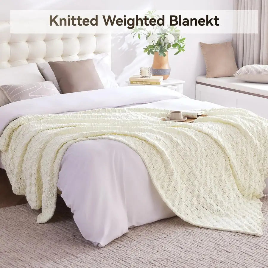 12 lb Chunky Knit Weighted Blanket (48x72)