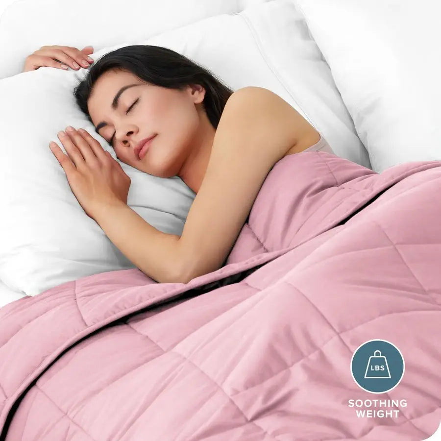 10 lb Weighted Blanket (40x60, Pink)