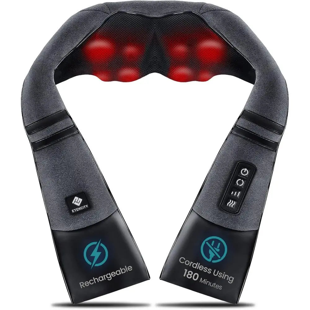 Cordless Heated Shiatsu Back Massager