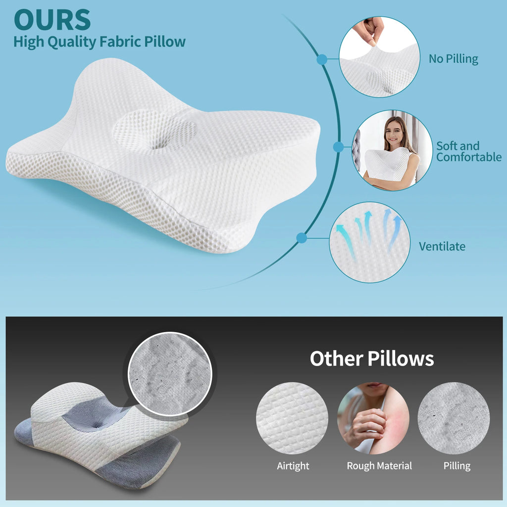 King Ergonomic Memory Foam Neck Pillow