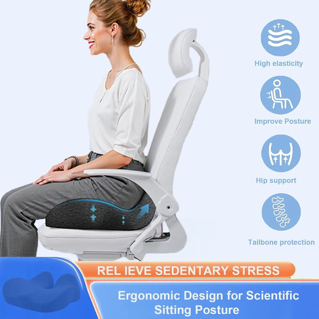Ergonomic Memory Foam Seat Cushion