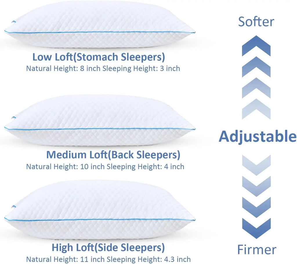 Cooling Shredded Memory Foam Pillows (2-Pack)