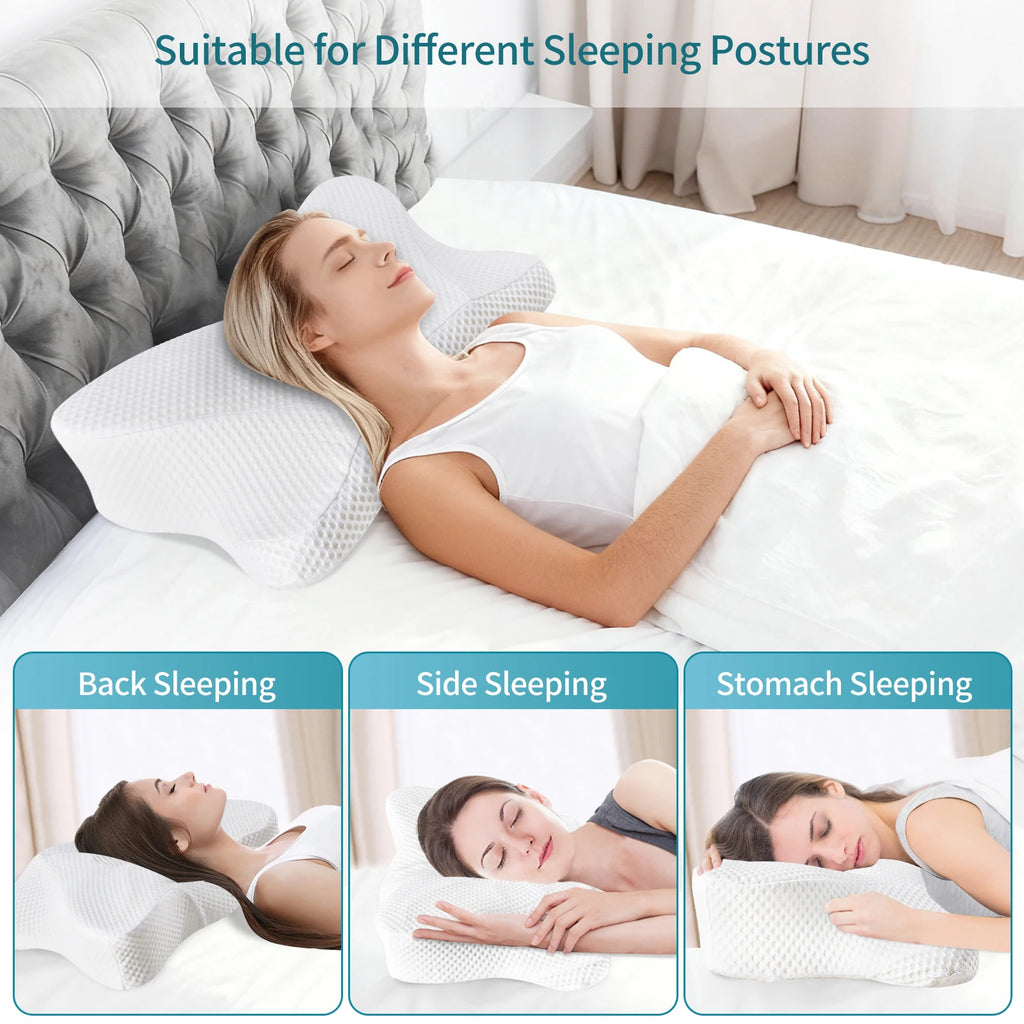 King Ergonomic Memory Foam Neck Pillow