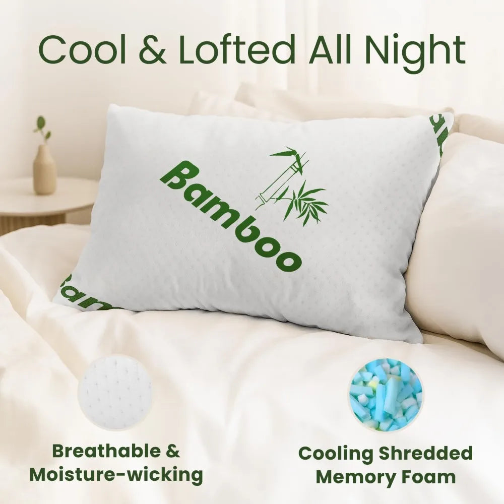 Queen Cooling Memory Foam Pillow Set (2)