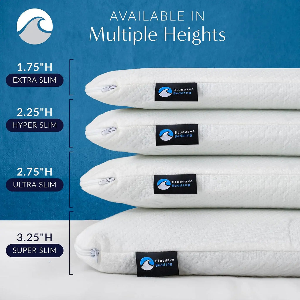 Ultra Slim Gel Memory Foam Pillow (2.75")